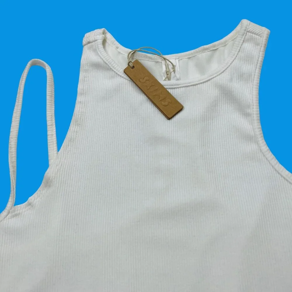 SKIMS Soft Lounge Cut‎ Out Racerback Bralette Marble 3X